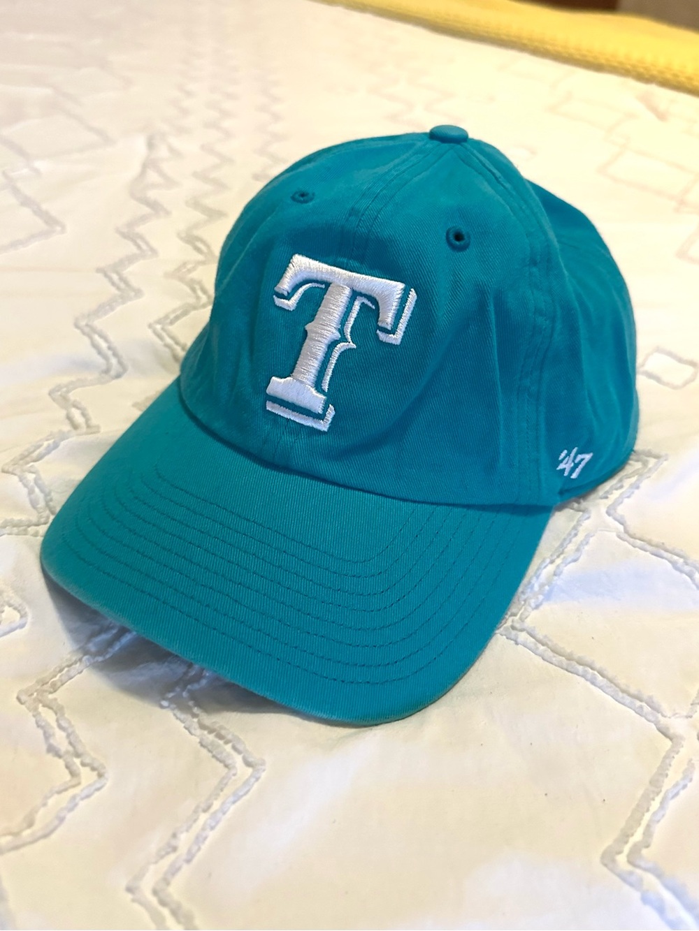 Texas Rangers Blue Teal Baseball Hat 47 Brand Women’s Dad Hat